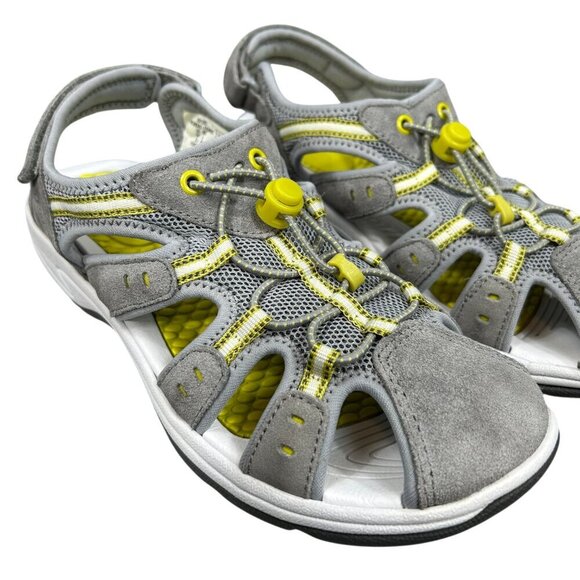 Lands' End Gray Closed Toe Comfort Adjustable Sport Hiking Sandals Size 8D - Picture 4 of 12